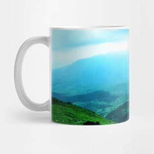 green hills blue sky Mug